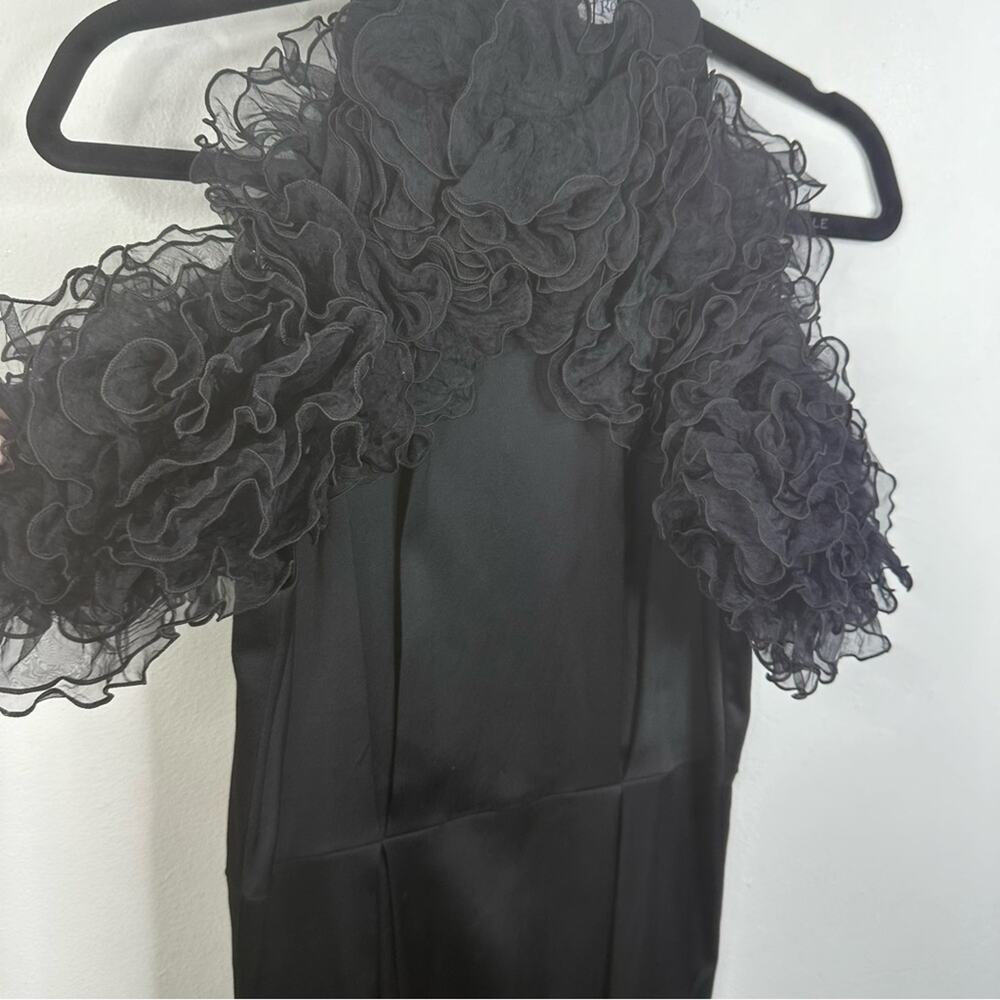 NEW Rodebjer Size XS Raven Cocktail Ruffle Mini Dress in Black - Picture 6 of 12